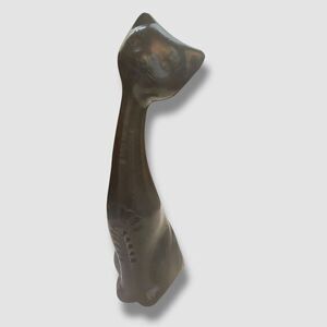 Vintage MCM Very Tall Long Neck Cat Color Black Mexico